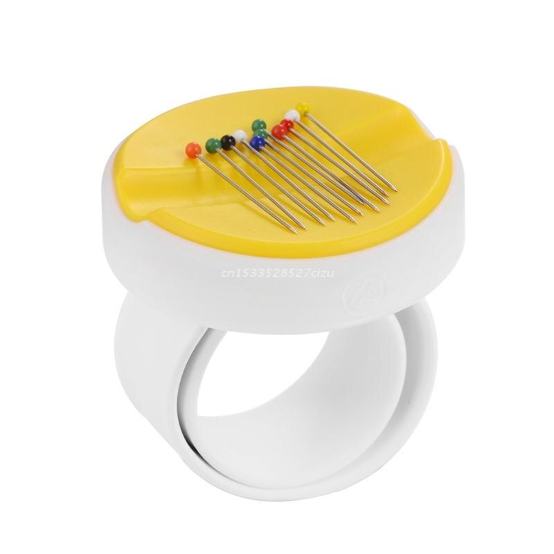 Magnetic Sewing Needle Wrist Hand Magnet Needles Storage Box Holder: yellow