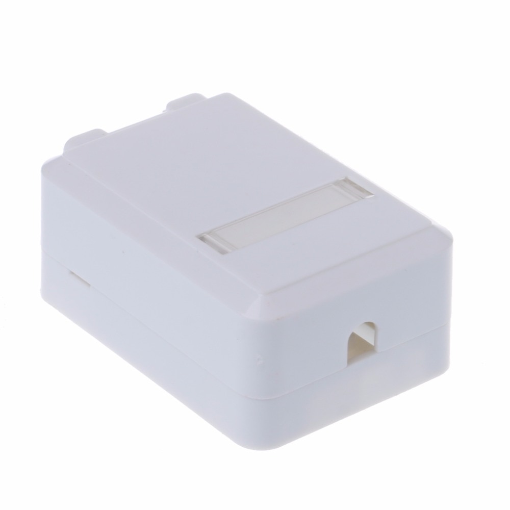 RJ Box with Cat6 Module Desktop Box Single-port Panel for RJ45 RJ11 AMP-mount network connector