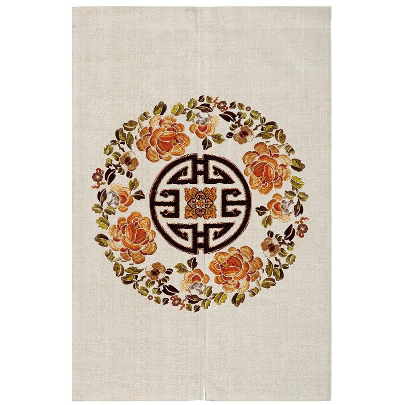 Chinese Stijl Lotus Deur Gordijn Slaapkamer Partitie Restaurant Deur Decoratie Badkamer Half Gordijn Feng Shui Gordijn: 03 / 85x120cm