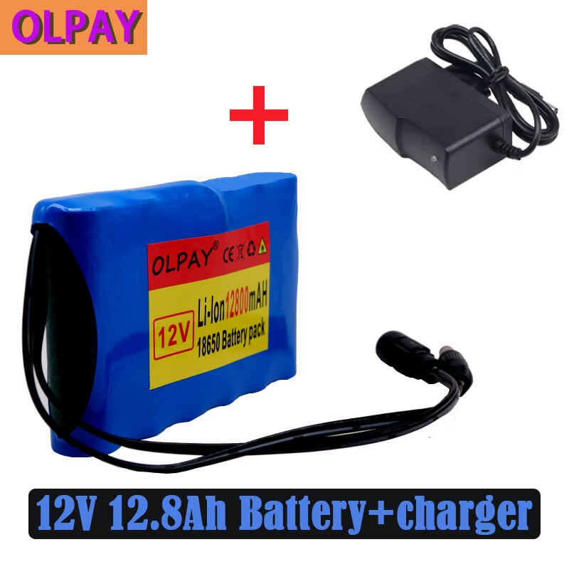 Original DC 12V 12800mAh 18650 Li-ion Rechargeable Battery Pack Charging Power Bank For GPS Car Camera