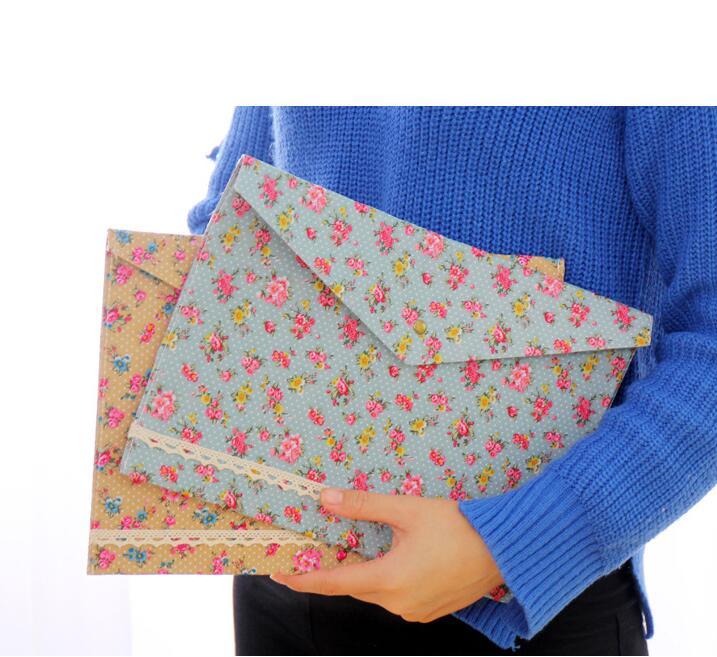 Archivador A4 de tela para estudiantes y niños, bolsa bonita para documentos, bolsa de papelería, 1 unidad