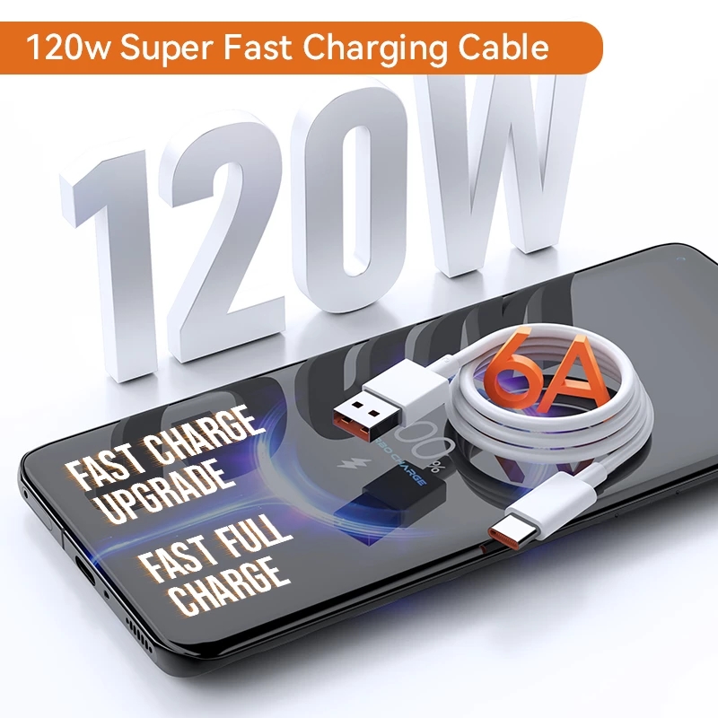 För xiaomi original 120w usb supersnabb laddningskabel redmi note 10 9 8 mi 15 14 13 12 usb till typ c laddare telefontillbehör