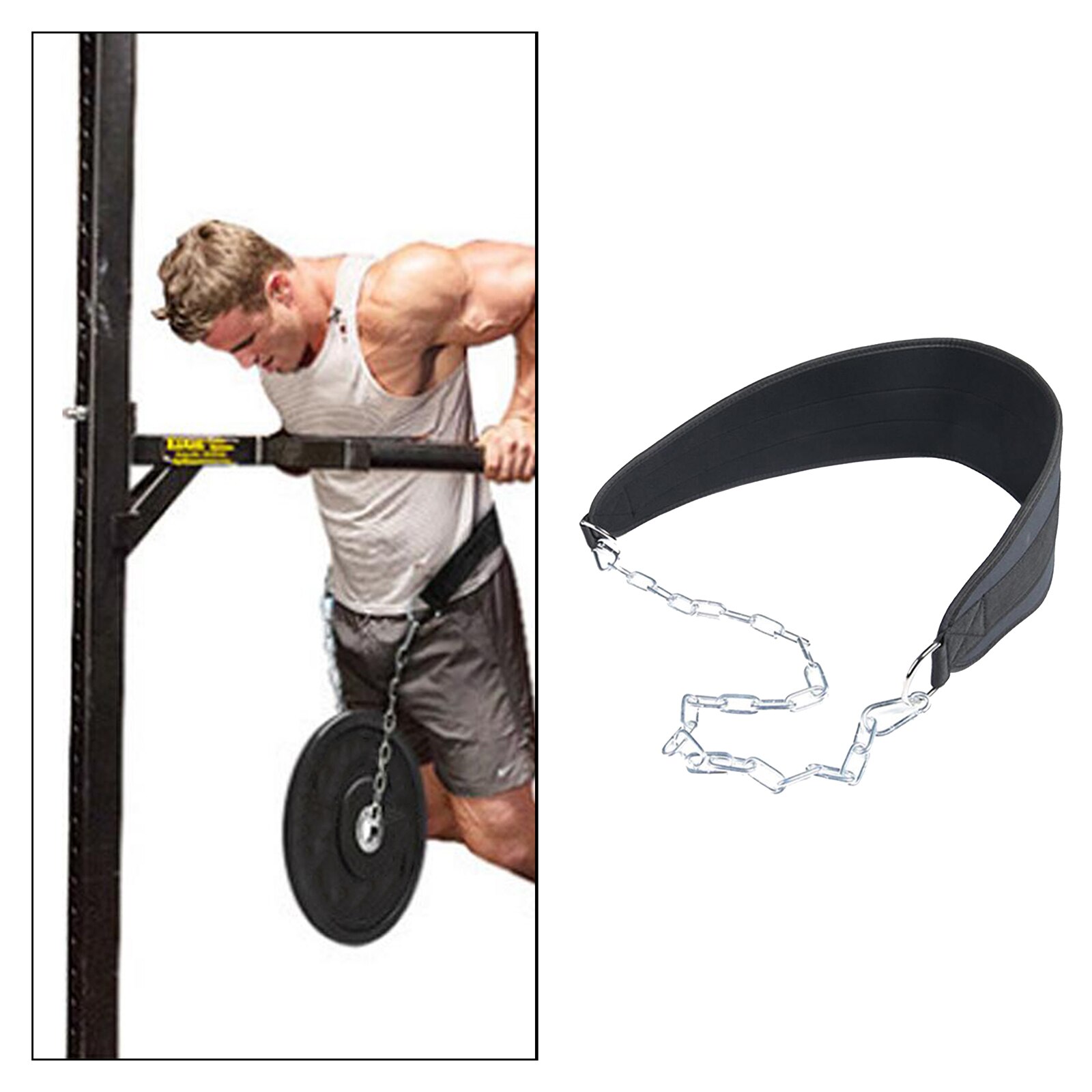 Gewicht Heben Tauch Gürtel Fitnessstudio Fitness 35 zoll Länge tauchen Kette Körper Gebäude