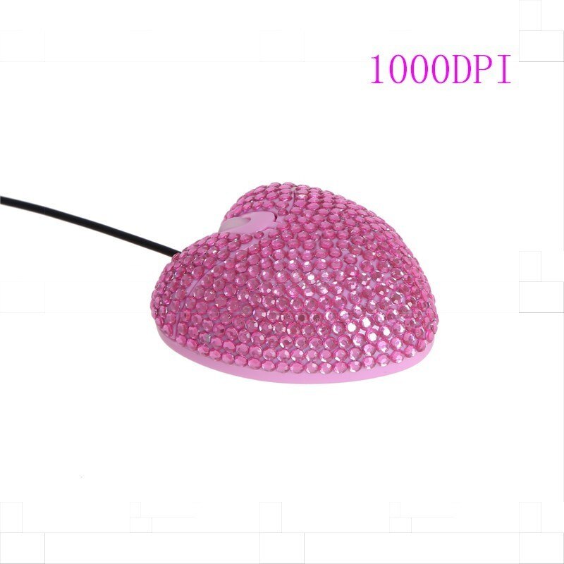 Ultra-thin Pink Wired Gaming Mouse USB Optical Gamer Mouse Heart Shape 1000DPI Laptop Desktop Computer Mice For Girls