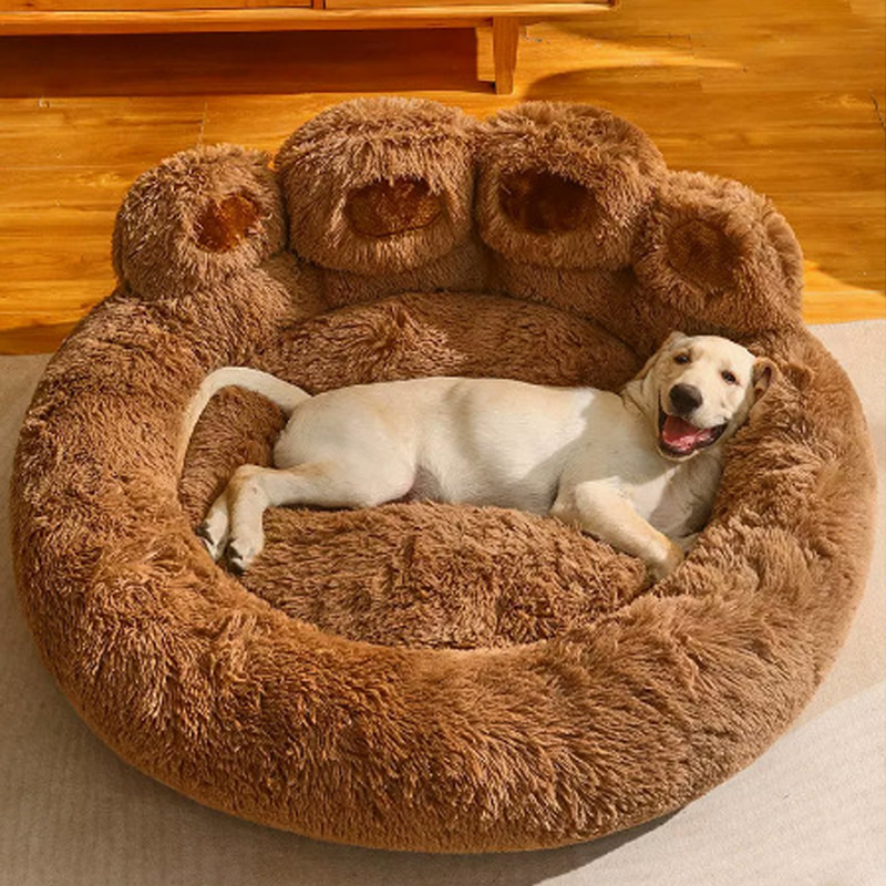 Myk hundeseng store kjæledyrprodukter hundesenger små sofa kurver kjæledyr kennel matte valp katter forsyninger kurv teppe tilbehør: S / Marineblå