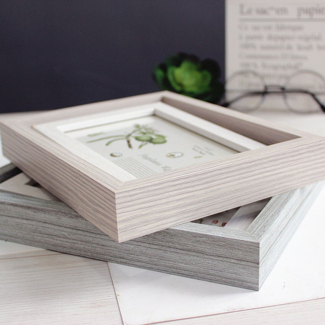 Rotating Wooden Photo Frame Picture Frame Photo Dispaly Living Room Photo Picture Holder Poster Frames Home Decor