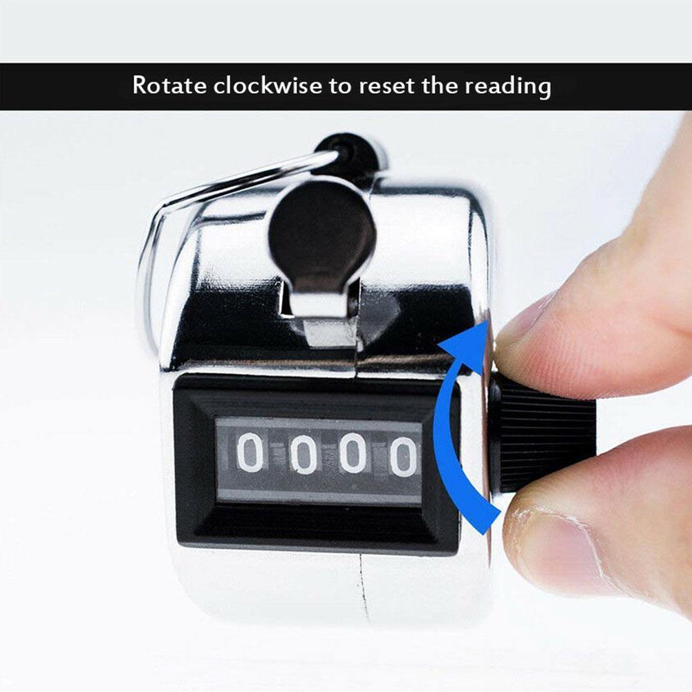 Mini Digital Hand Tally Counter 4 Digit Number Manual Click Tally Counting Golf Recorder Timer Held 0-9999 Clicker Counter N2O3