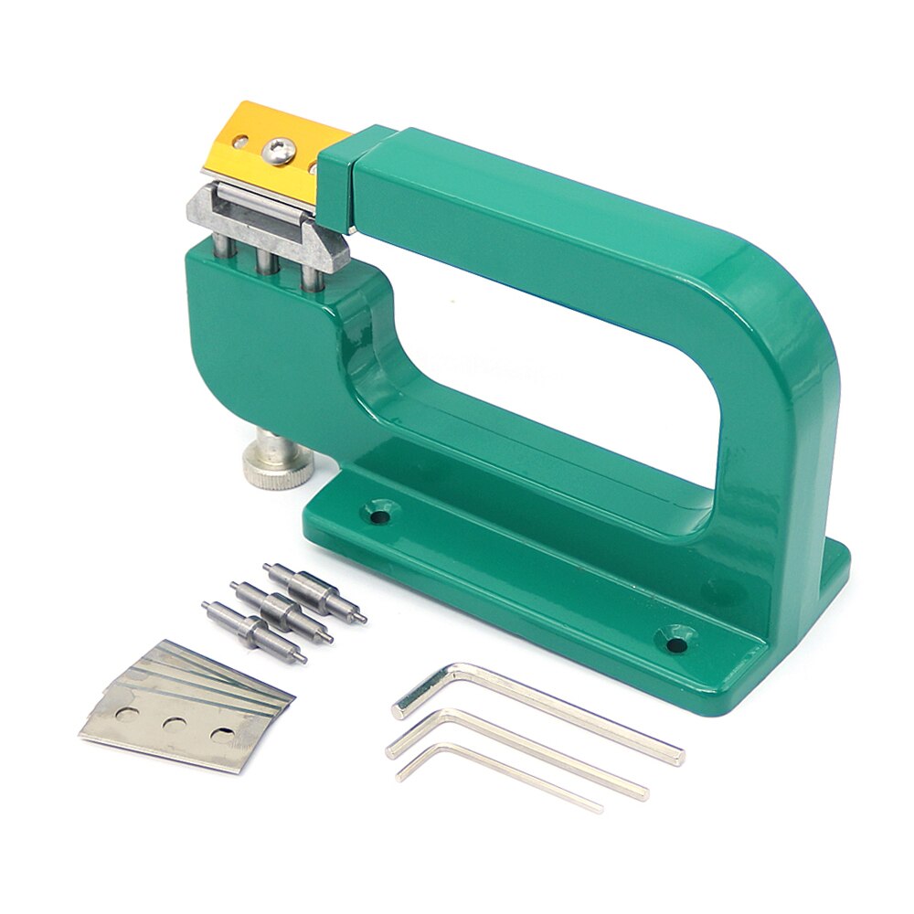 Leer Craft Splitter Kit Lederen Incisie Cutter Mes Koperen Trimmen Mes Met Mes Leer Snijgereedschap: green 1 set
