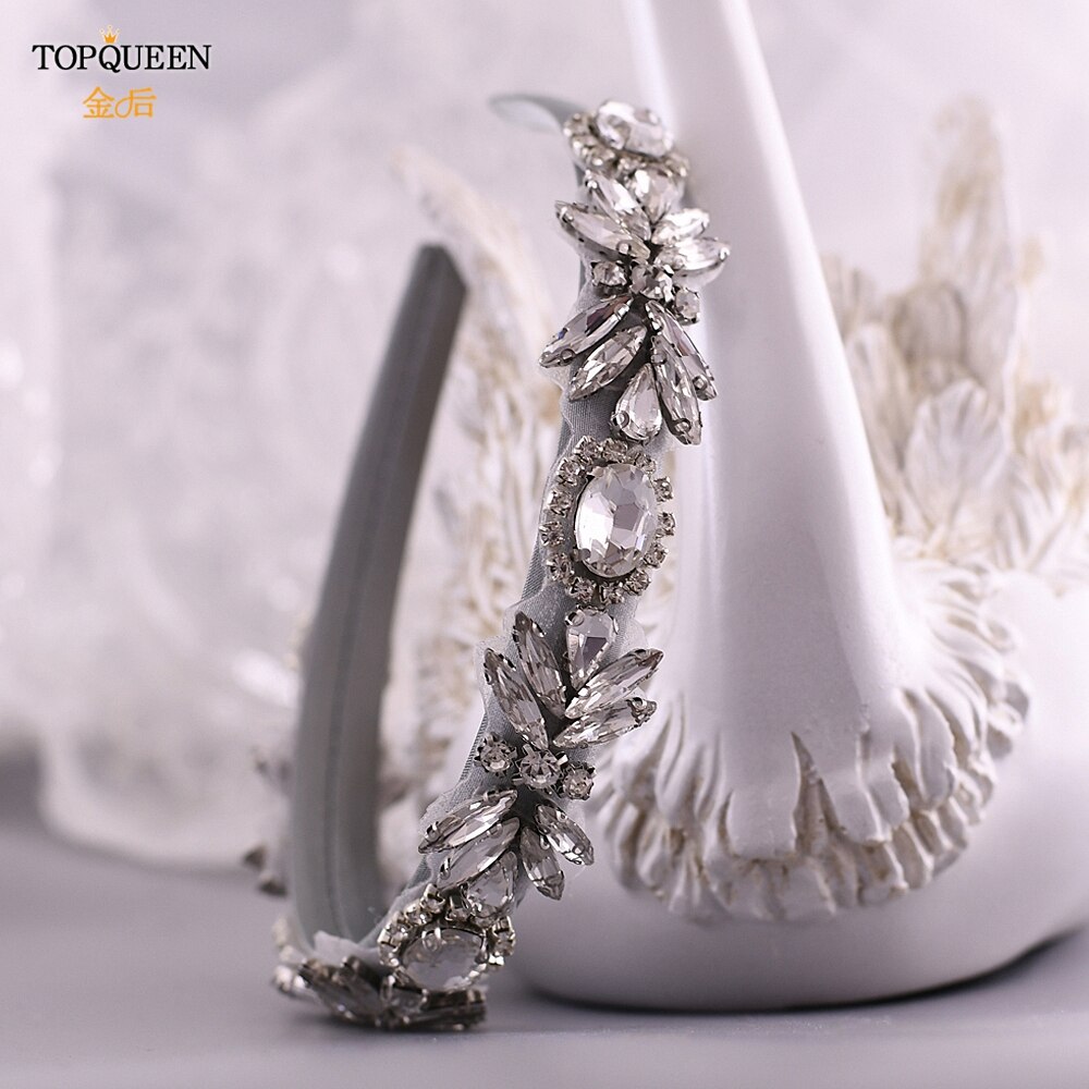 TOPQUEEN S387-FG Luxus Strass Hochzeit Stirnband Stunning Kristall Haar Schmuck Braut Haar Tiara Barock Stirnbänder Headwear: S292-FG