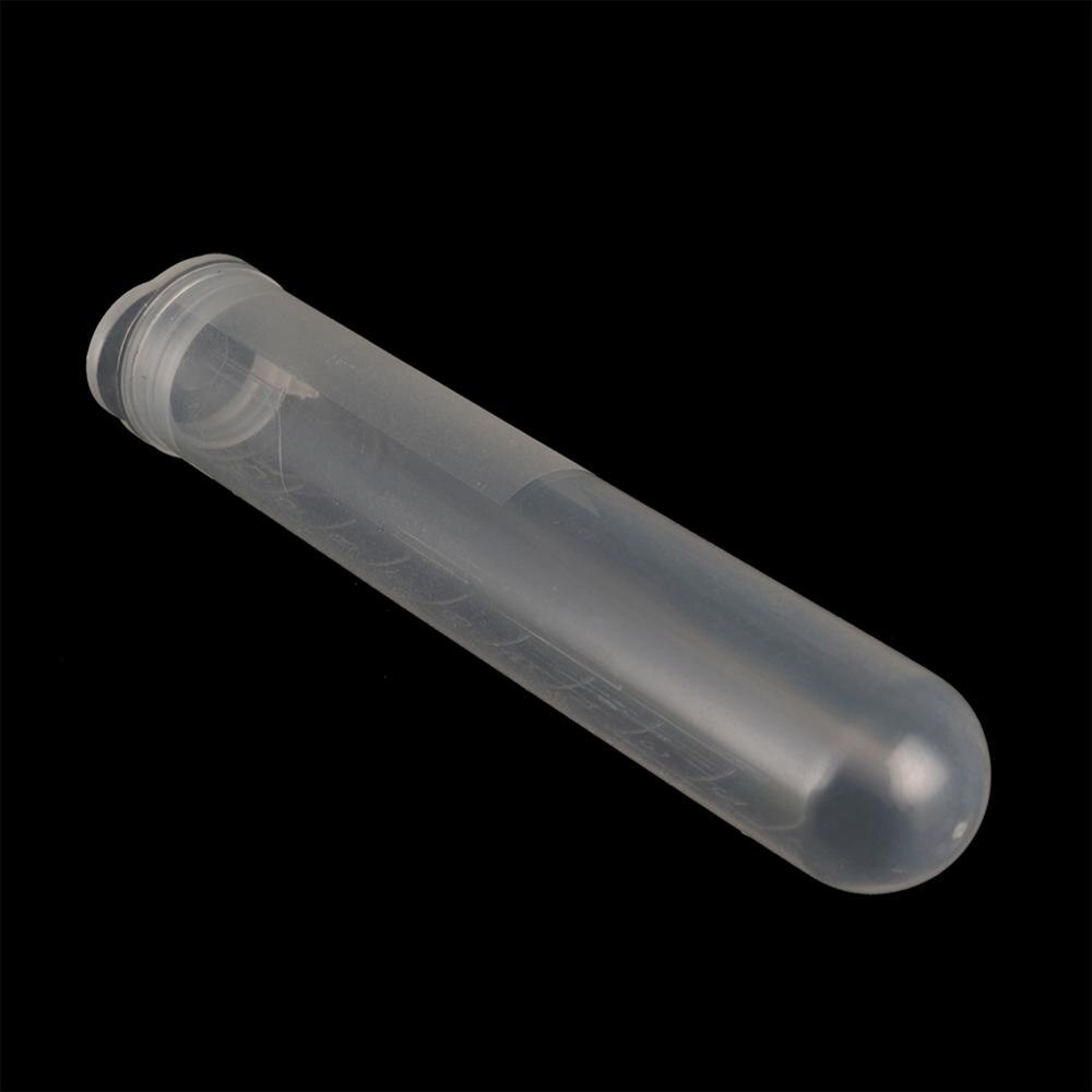 10ml Snap Cap Round Bottom Centrifugal Test Tube Plastic Transparent Centrifuge Tube Laboratory Supplies 5 Pcs