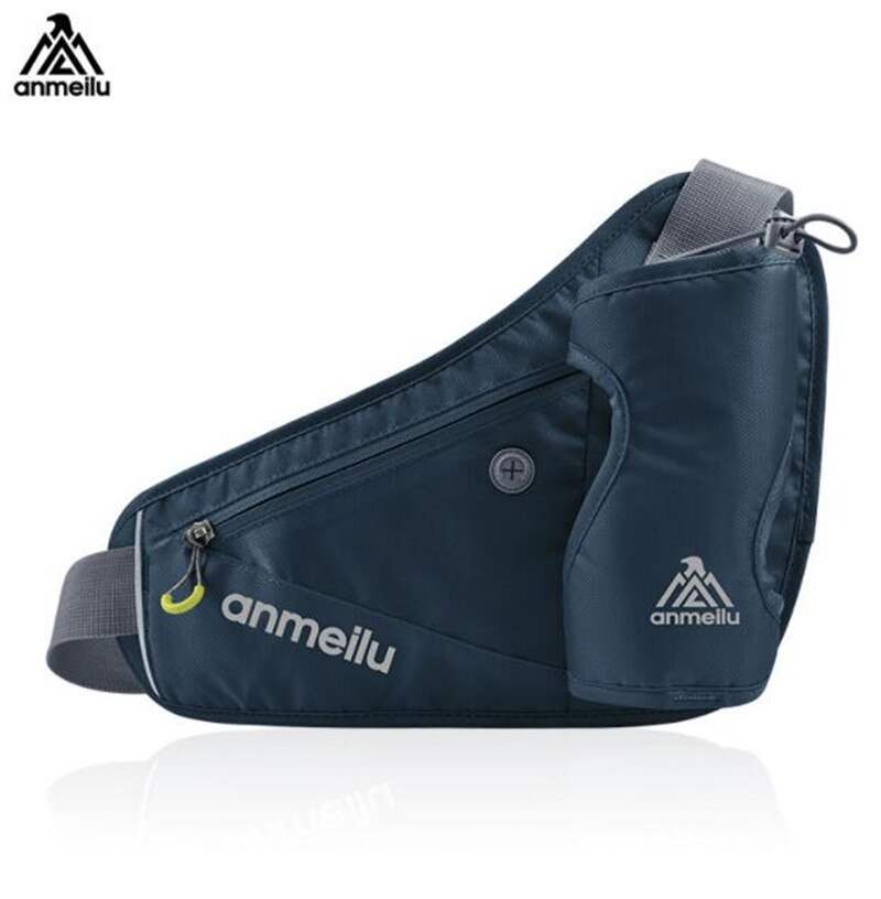 ANMEILU Mannen Vrouwen Running Taille Pack Hydratatie Riem Voor 710 ml Water Flessen Hip Pouch voor Marathon Running Wandelen Fietsen: Only Navy Blue
