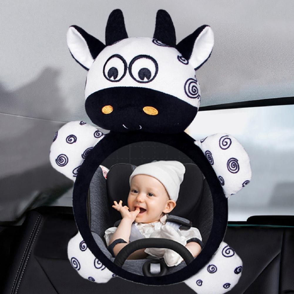 Miroir de voiture en plastique pour bébé, Installation facile, mignon, en forme d&#39;animal, siège de sécurité pour bébé/enfant, moniteur de siège arrière pour la conduite