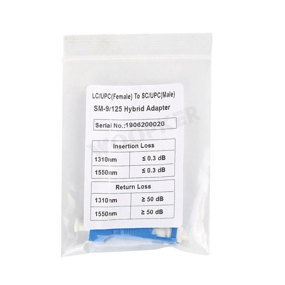 2Pcs/pack LC Female to SC Male Fiber Optic Adapter SC-LC Hybrid simplex Optical Adaptor