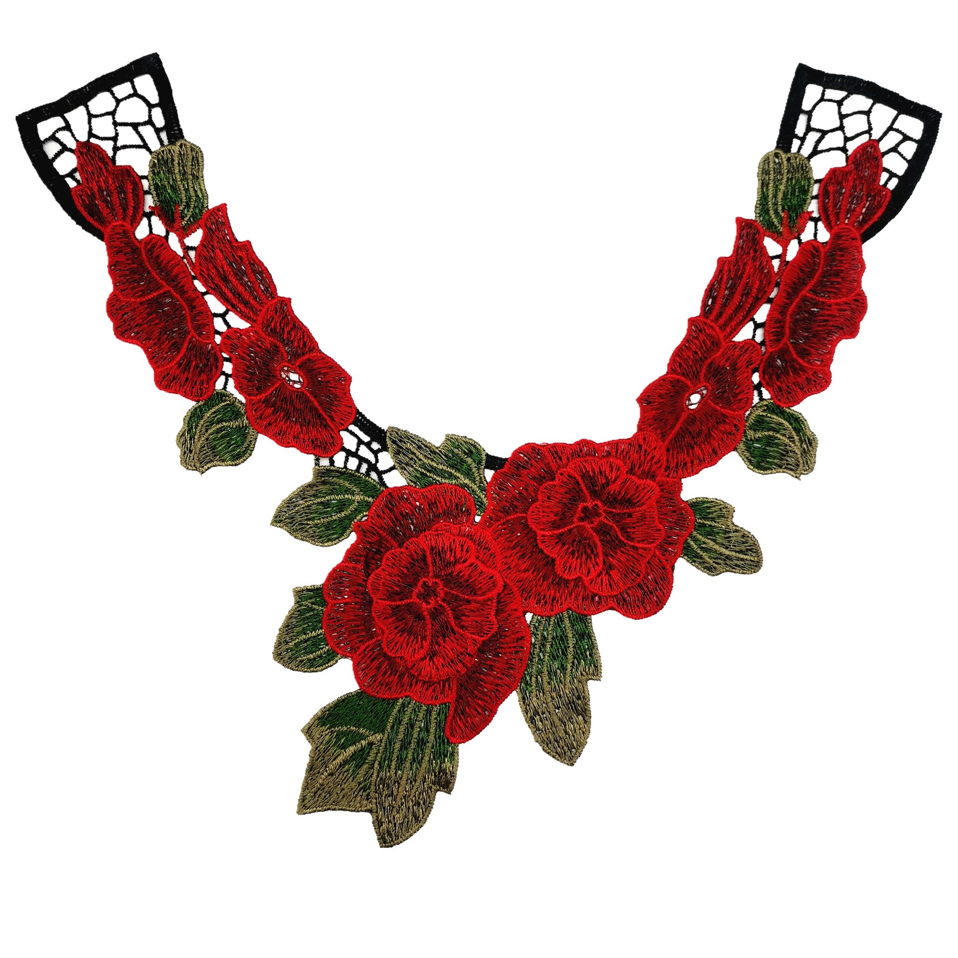 DIY sewing dresses flower applique Collar applique DIY decoration accessories 3d flower Patches Water Soluble