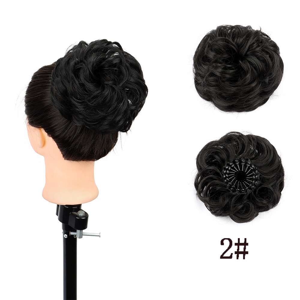 Syntetyczne doczepiane koki robić włosów roztrzepane kręstożek włosy Scrunchies treski syntetyczne Chignon pączek Updo treski dla kobiet: #2