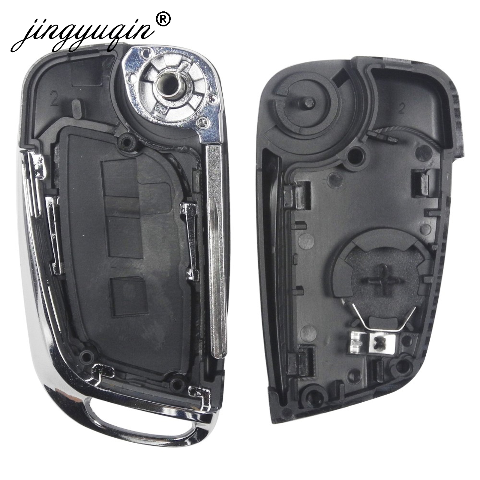 jingyuqin 2/3 BTN Modified Filp Remote Car Key Shell Case For Peugeot 307 408 308 For Citroen C2 C3 C4 C5 HU83/VA2 Blade CE0536