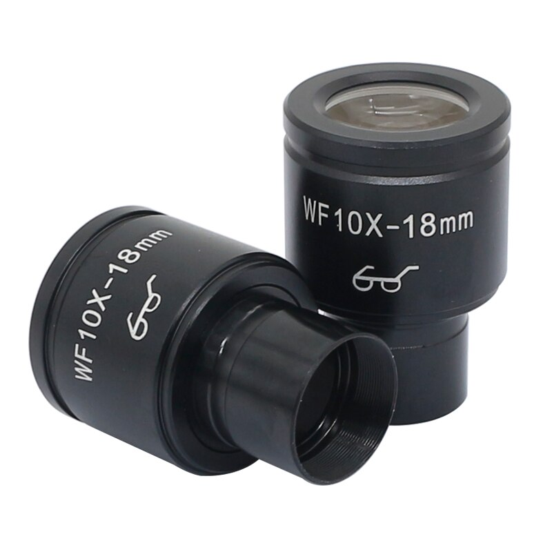 One Pair Biological Microscope Eyepiece WF10X WF30X High Eye-Point Wide Field with Mounting Size 23.2mm Optical Glass Lens: WF10X-18-23.2-H