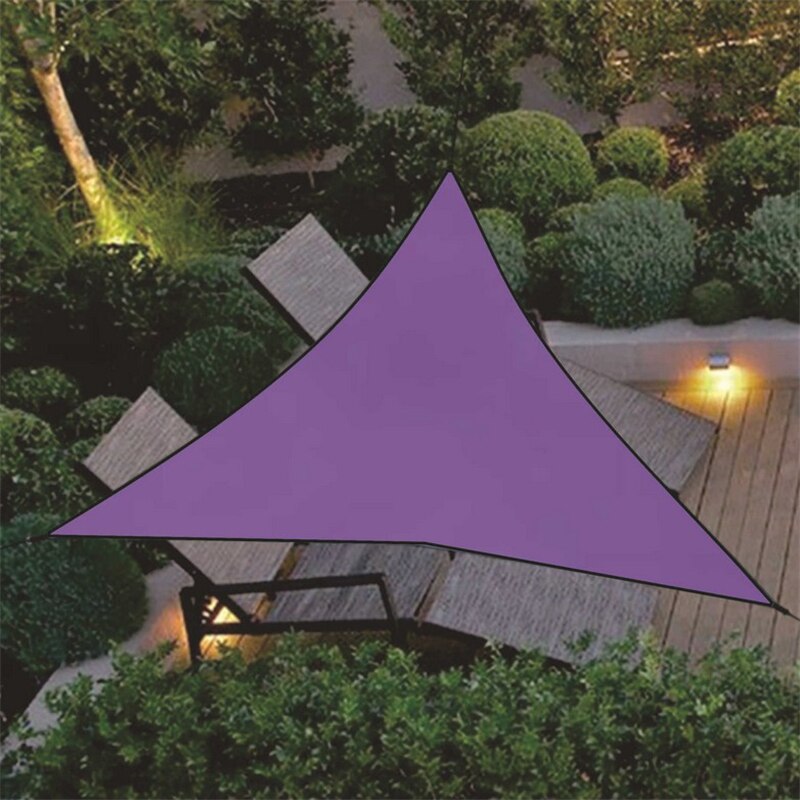 Vandtæt solafskærmning trekant solsejl beskyttelse udendørs baldakin have terrasse pool skygge sejl fortelt camping skygge klud 3/6m: Lilla / 6 x 6 x 6m