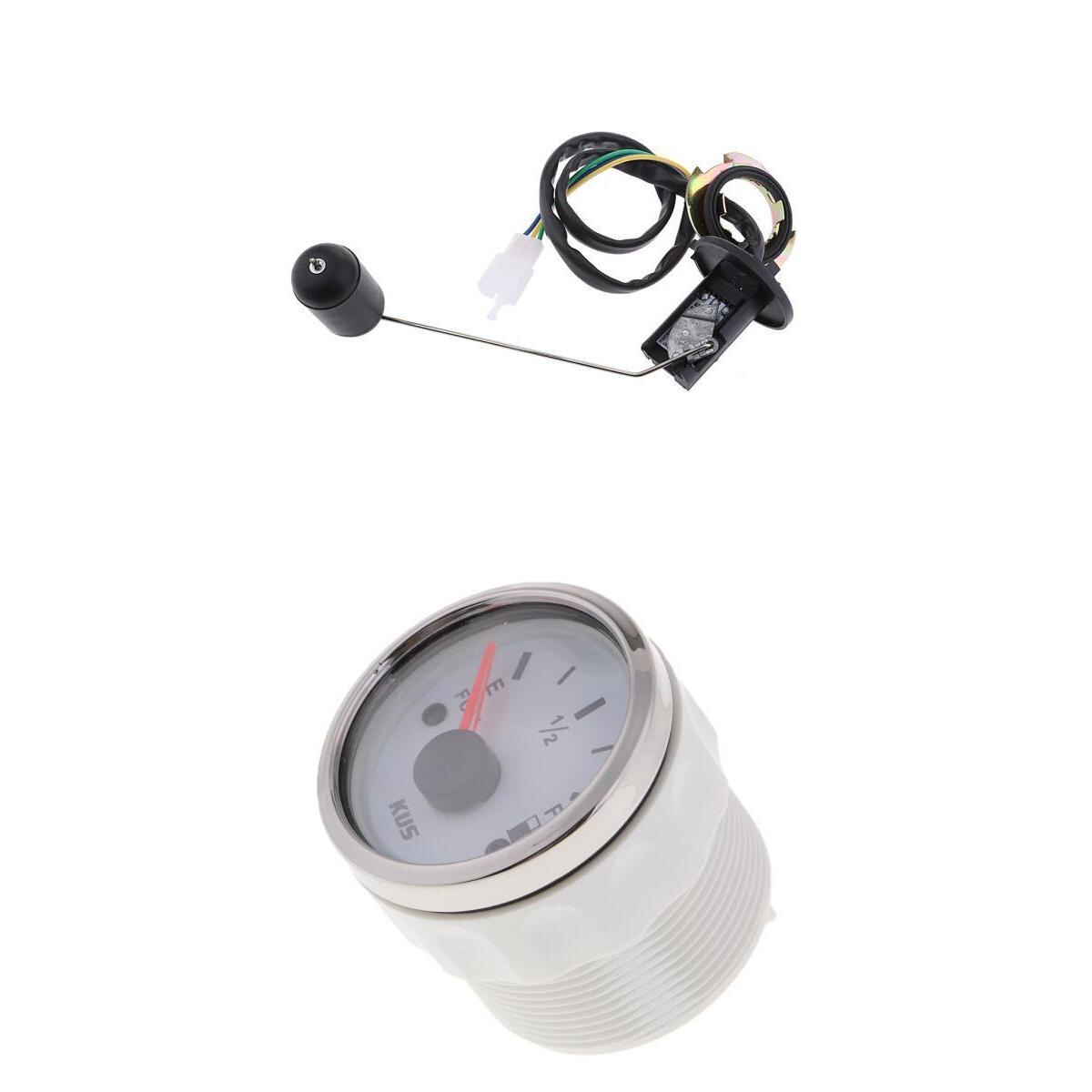 Fuel Level Sender Sending Unit,52mm 2 Inch White Digital Electrical Fuel Level Gauge