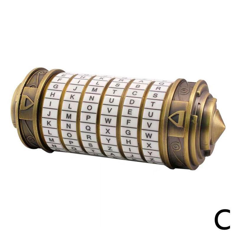 Leonardo Da Vinci Code Toys Metal Cryptex Locks Lock Valentine's Day Educational Toys Escape Room Lock Locker: C