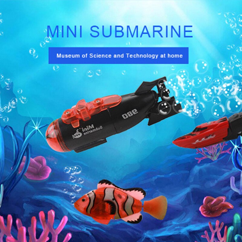 Children'S Mini Infrared Handle Remote Control Submarine Remote Control Ship Light Flicker Strange Water Toys