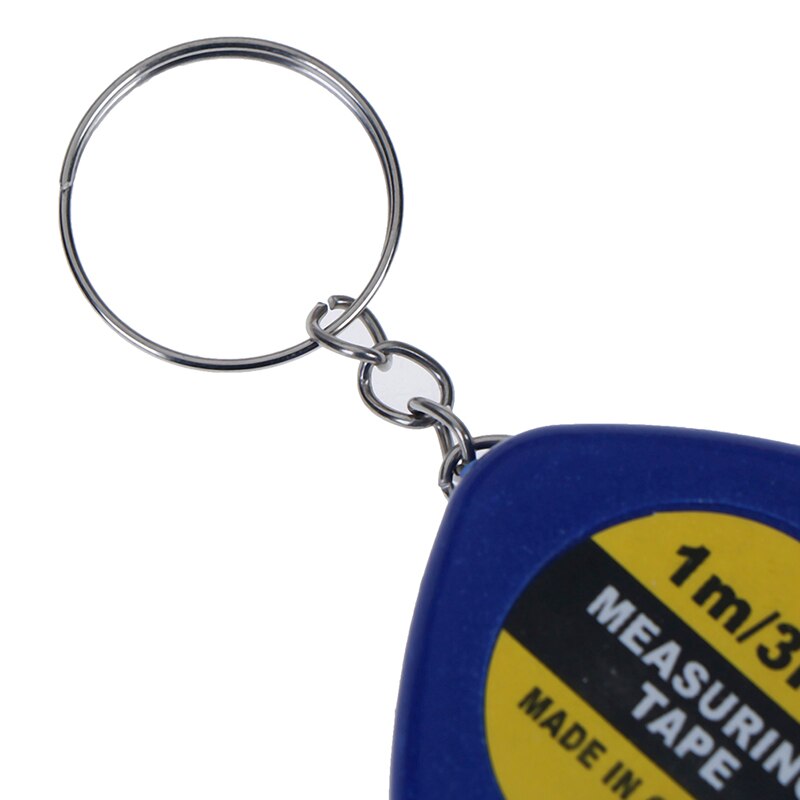 1pc 1m/3ft Easy Retractable Ruler Tape Measure Mini Portable Pull Ruler Keychain