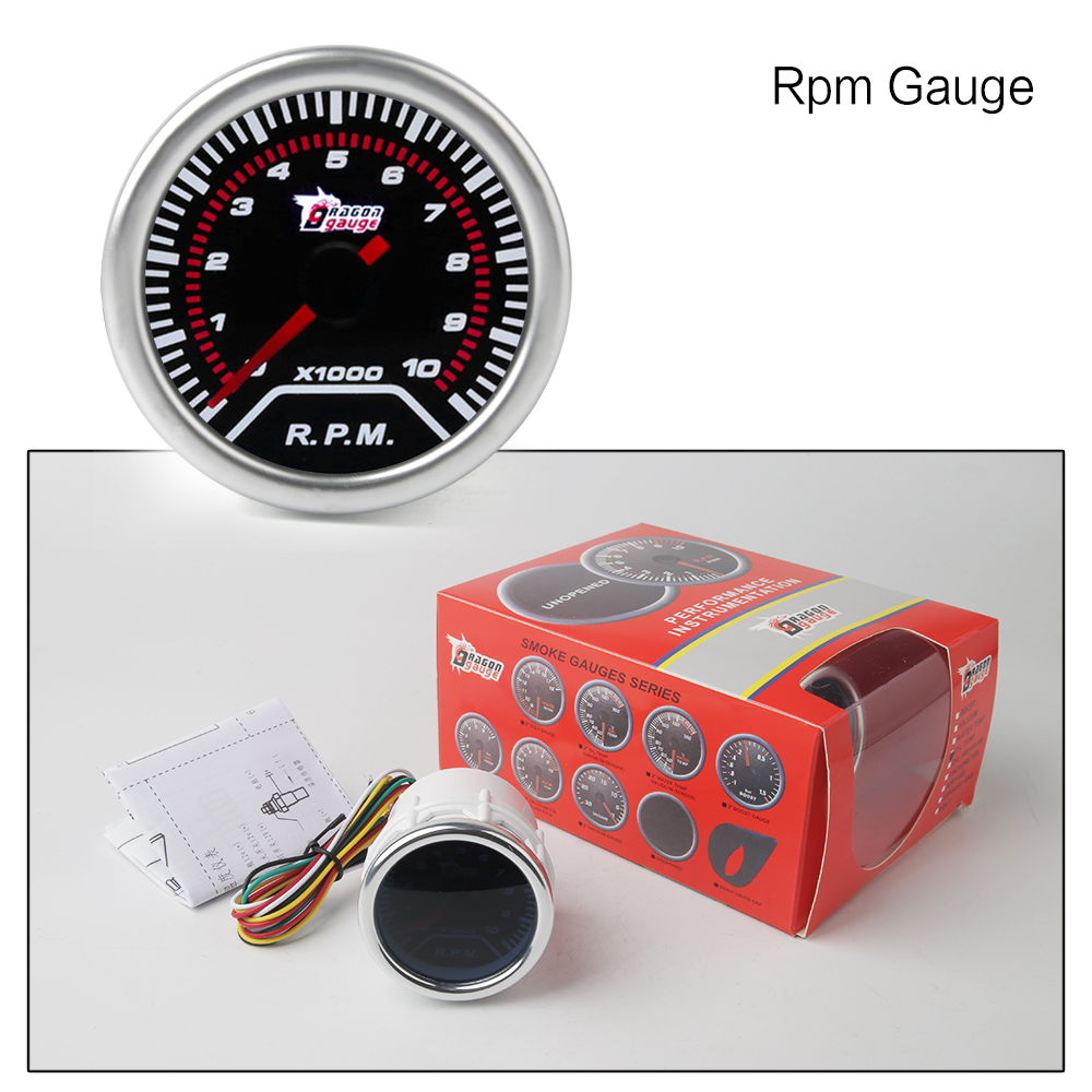 2&quot; 52mm Car boost gauge bar psi Exhaust gas temp water temp oil temp oil press Air fuel gauge voltmeter tachometer: Tachometer Rpm Gauge