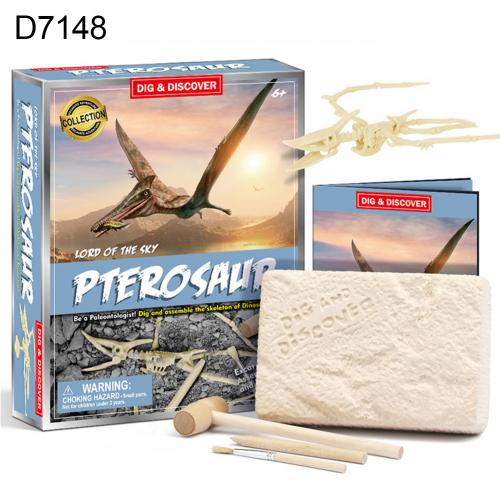 Kids Diy Vergadering Dinosaurus Skelet Opgraving Graven Kit Archeologische Speelgoed: D7148