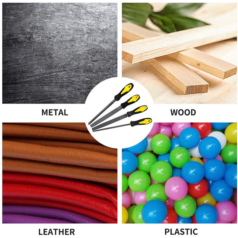 18Pcs File Set, Round and Flat Triangle-File Kits for Woodwork Metal Model Hobby Applications