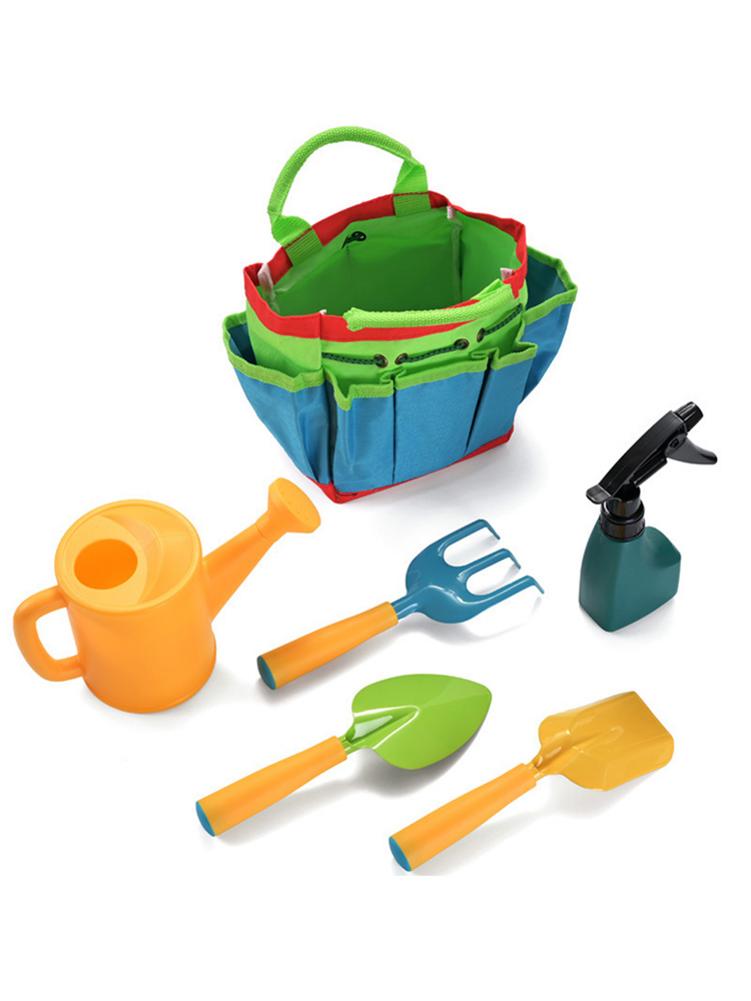 5 pz/set Bambini All'aperto Sulla Spiaggia di Gioco di Sabbia Giocattoli Mini Set di Strumenti Per I Bambini All'aperto Rastrello Giocattoli Da Spiaggia Giardino Pala Cazzuola