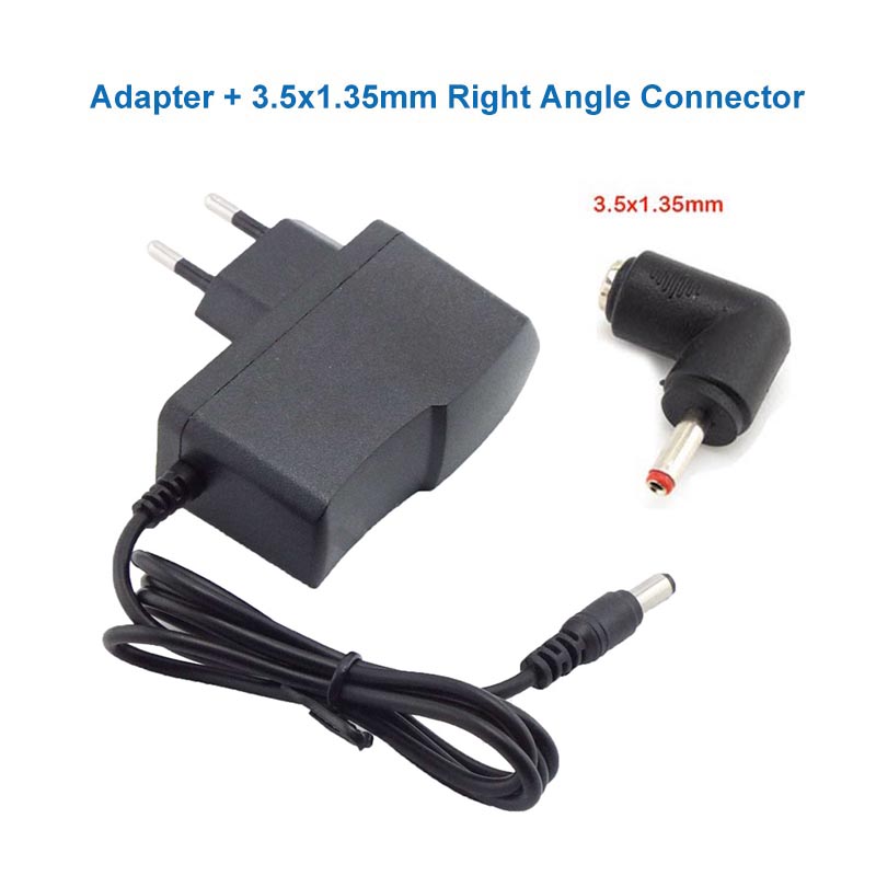 5v 2a voeding adapter oplader eu stekker 5.5x2.1mm 3.5x1.35mm connector haakse dc stekker voor led transformator opladen: Overigen
