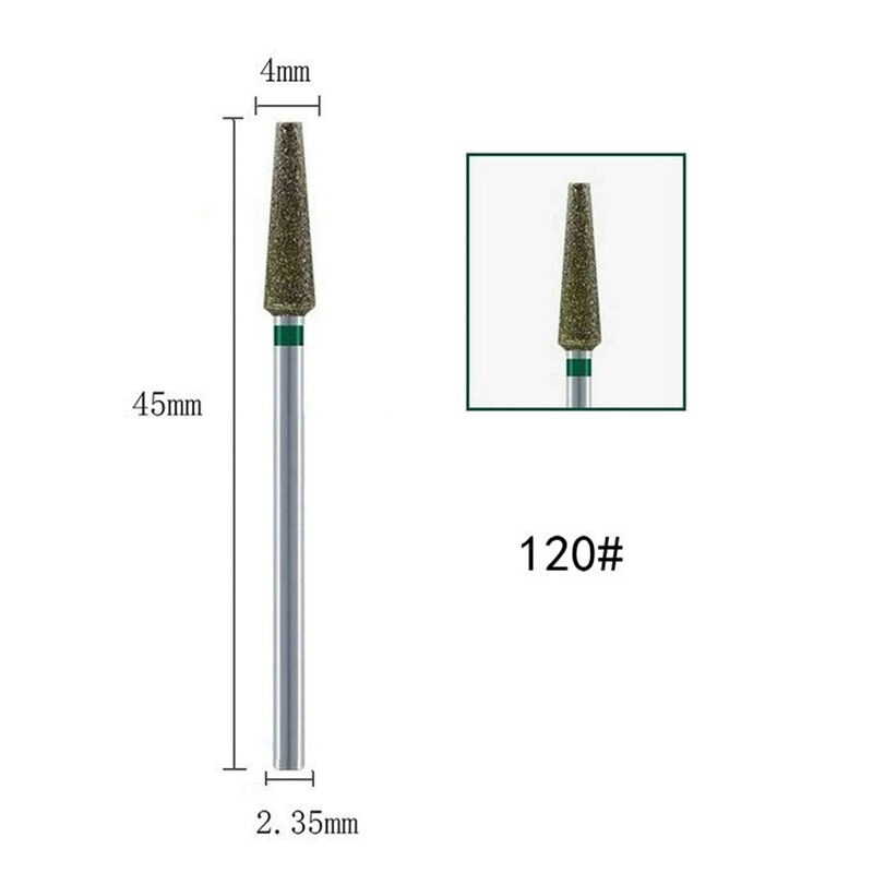 Emery Nail Drill Electric grinding drill Conical Flat Tip Drill Bits for Manicure 2.35mm Hole Nail File Machine