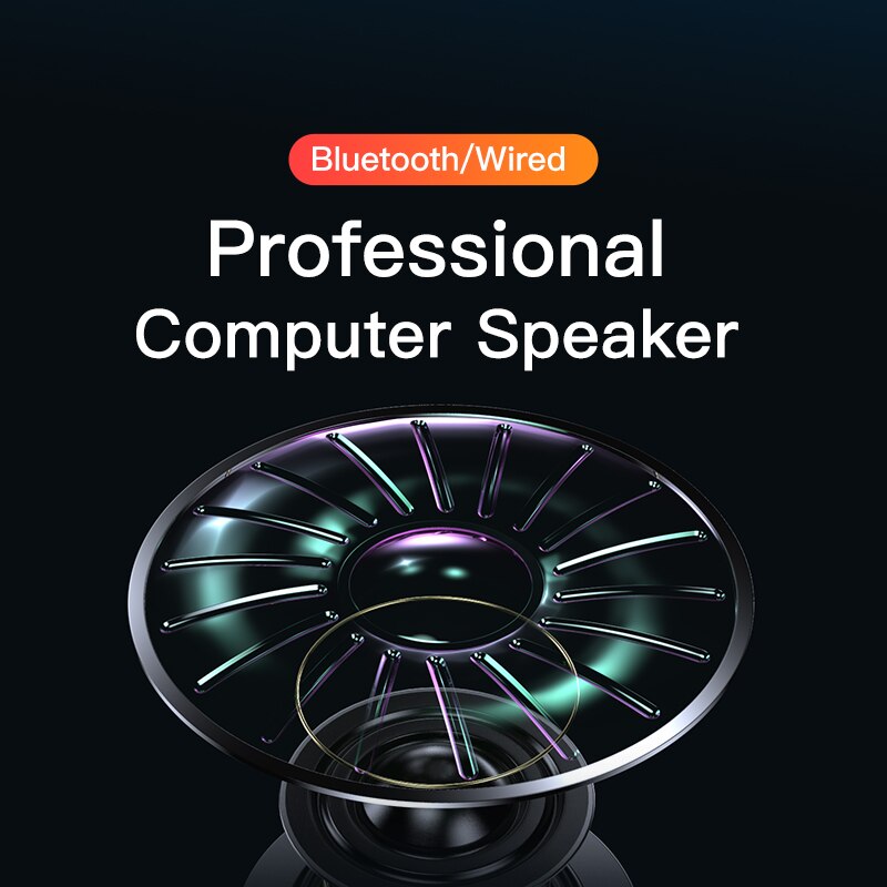 Barra de sonido para PC de escritorio, Subwoofer con Bluetooth 5,0, altavoces con cable de 360 °, sonido envolvente, para portátiles y teléfonos