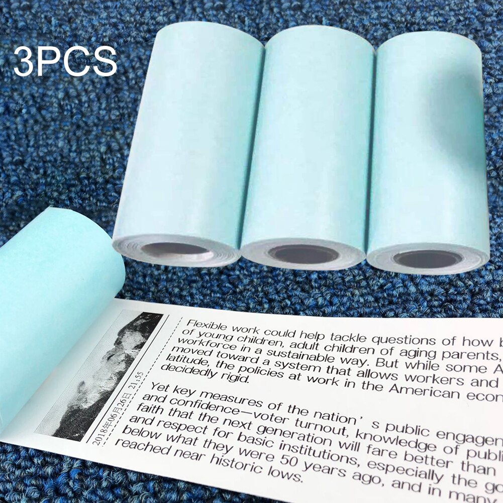 Mini-imprimante Photo professionnelle avec autocollant thermique Direct, papier autocollant imprimable 57x30mm, étiquette auto-adhésive pour Peripage A6, 3 rouleaux