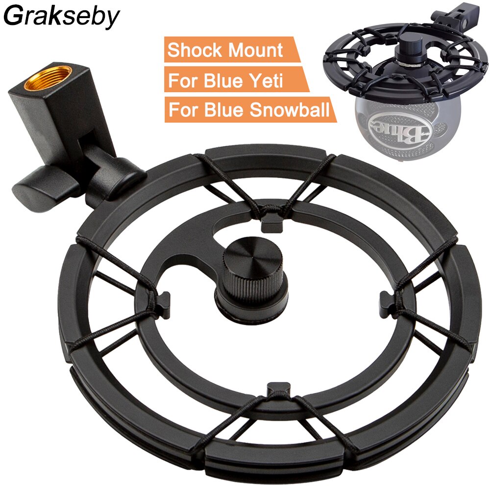 Blue Microphone Shock Mount Alloy Shock Mount Shock Noise and Shock Reduces Vibration Boom Arm Mic Stand For Blue Snowball Yeti