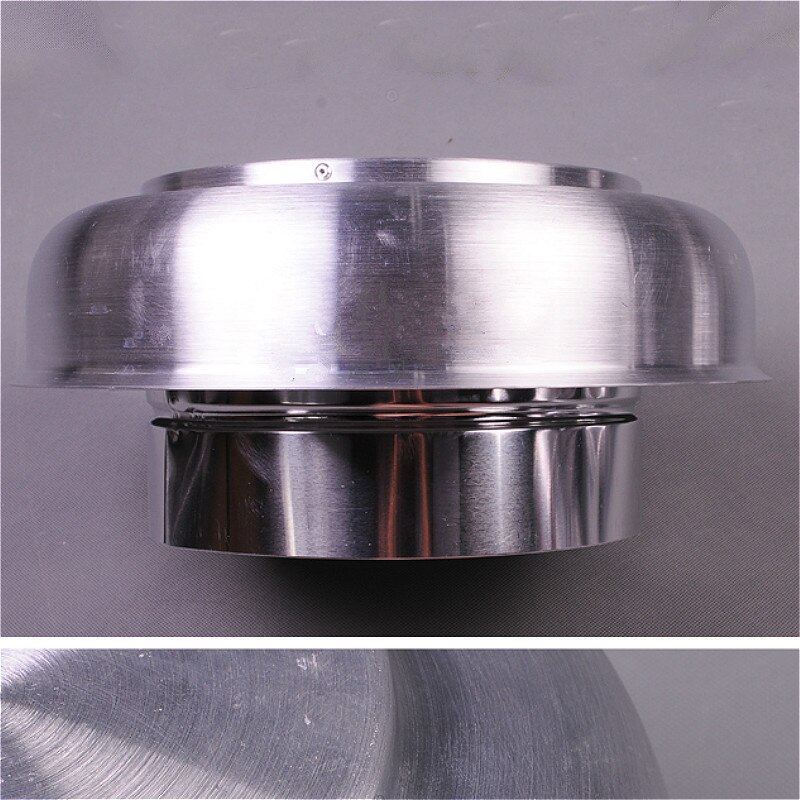 Weatherproof Mushroom Air Vent Roof Vent Cap Cover 5" / 6" Chimney Caps Cover Aluminum Self-color Cowl Vents Roof Cowl Exhaust