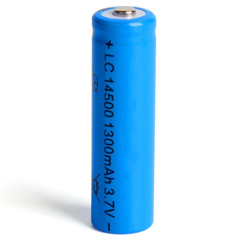 Aa 14500 1300 mah 3.7 v litiumion oppladbart li-ion batteri til ledet lommelykt hodelykt