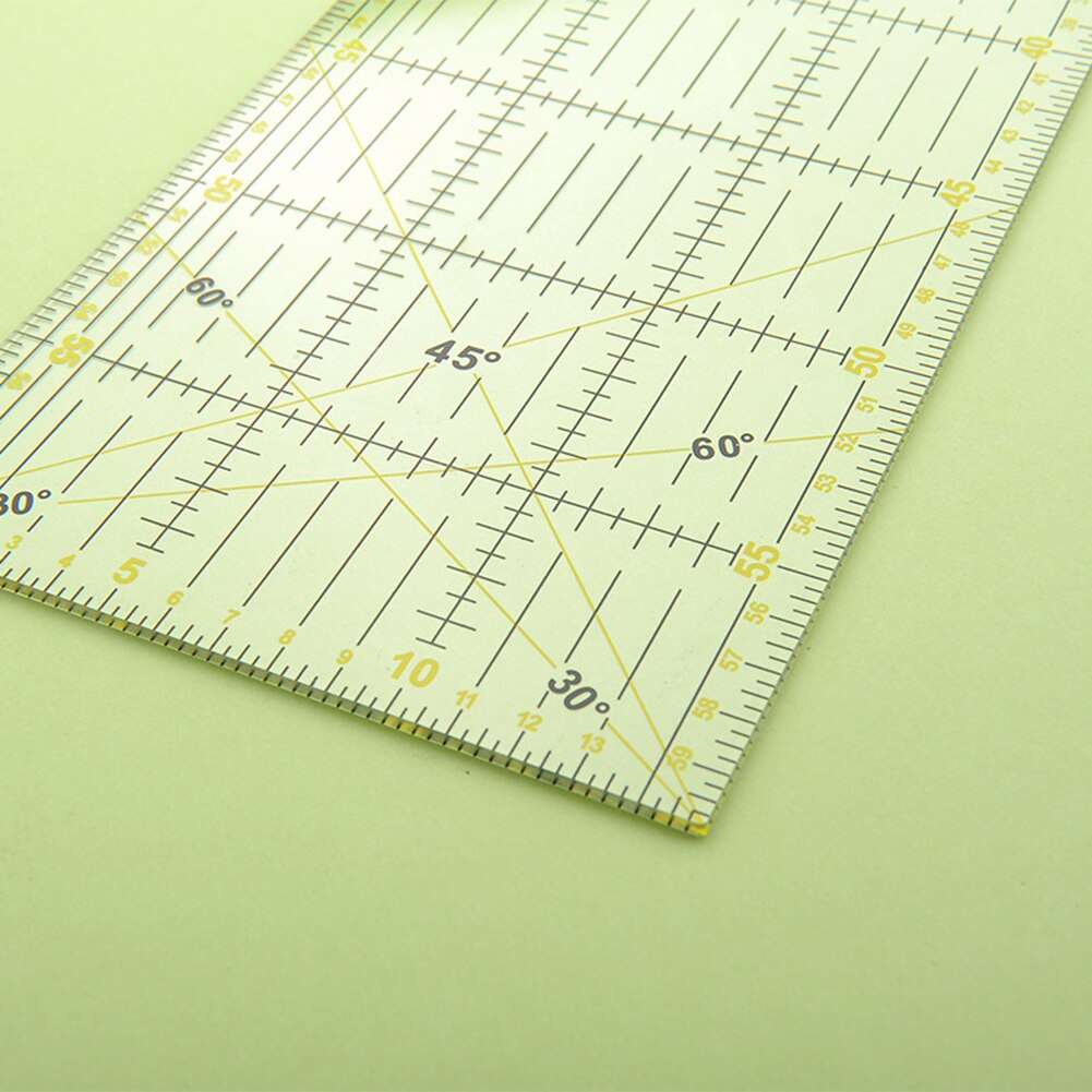 Multifunction Acrylic Drawing Ruler Set Patchwork Yardstick Stable Sewing Ruler Portable Measure Accurately Tools