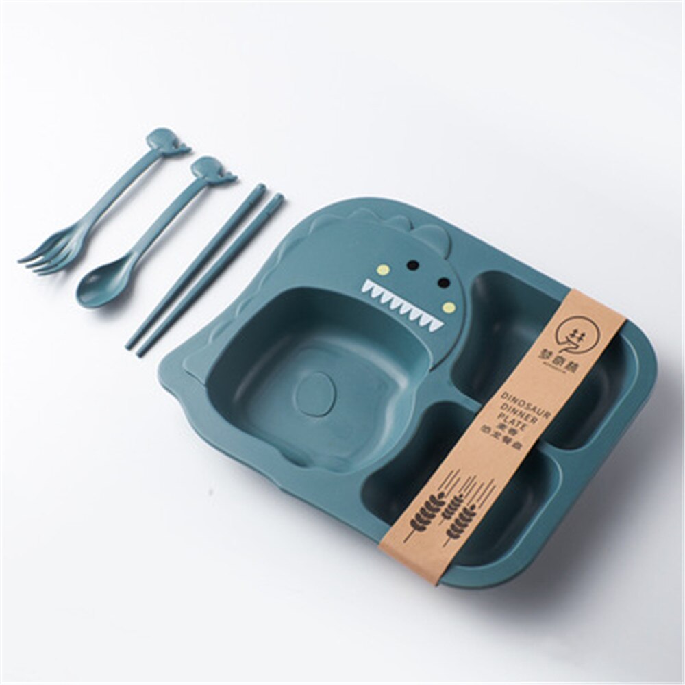 Plato de silicona de dinosaurio para bebé, vajilla de silicona para niños, plato antideslizante, tazón de alimentación de bebé sin BPA, antideslizante