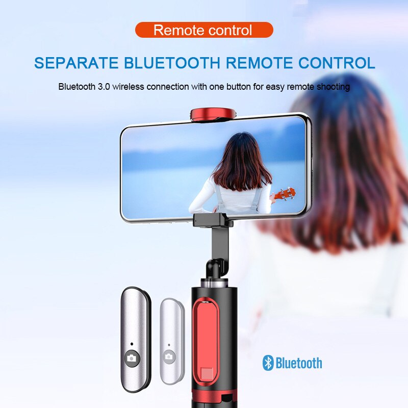 Selfie Stick portatile compatibile Bluetooth con telecomando allungabile Selfie Stick treppiede monopiede per iPhone Xiaomi Huawei