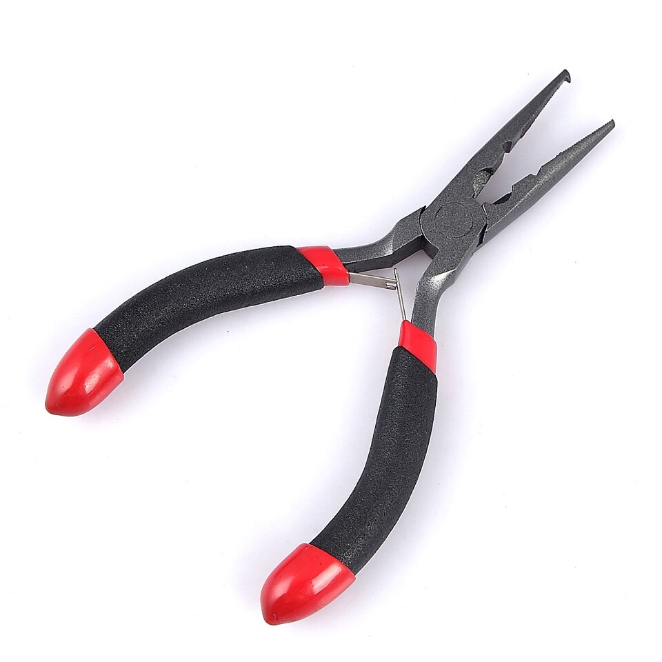 Crazy Shark 5''Mini Fishing pliers High Carbon Steel Split Ring Cutter Line/Wire Scissors Hook Remover Fishing Tools Tackles: carbon steel plier