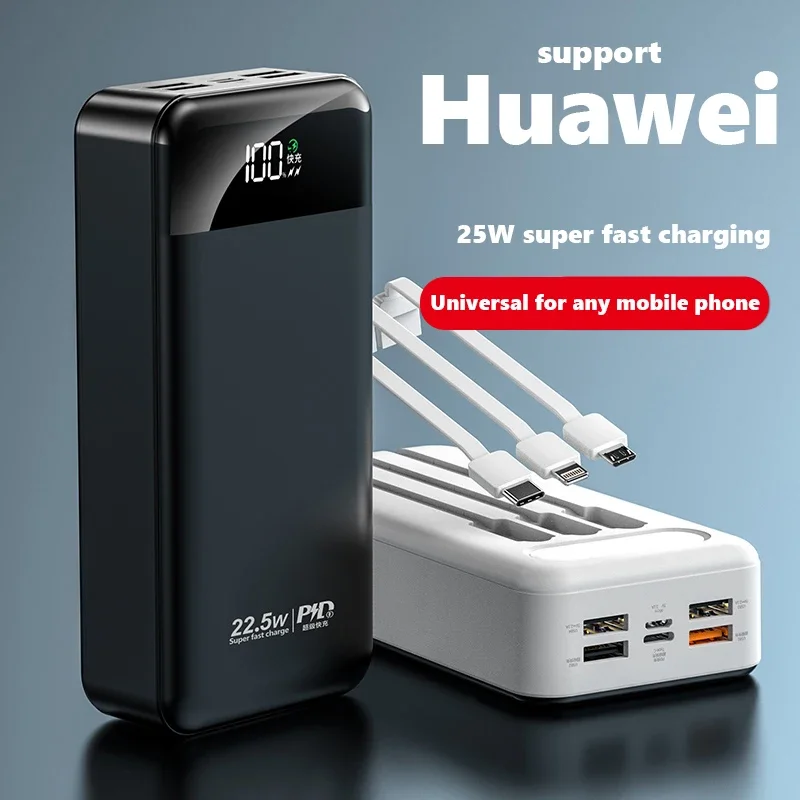 Powerbank 100000 mah med 22.5w pd hurtiglading powerbank bærbar batterilader poverbank for iphone xiaomi huawei