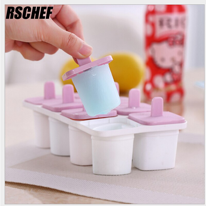 RSCHEF Ice mold Homemade Ice Cream Tool With Lid Eight Moulds