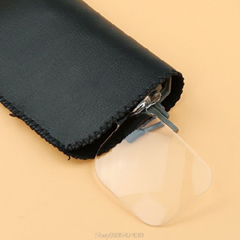 Portable Frameless Magnifier Folding Handfree Clip On Clear Magnifying Glasses Lens Precise Eyeglasses Jewellery D