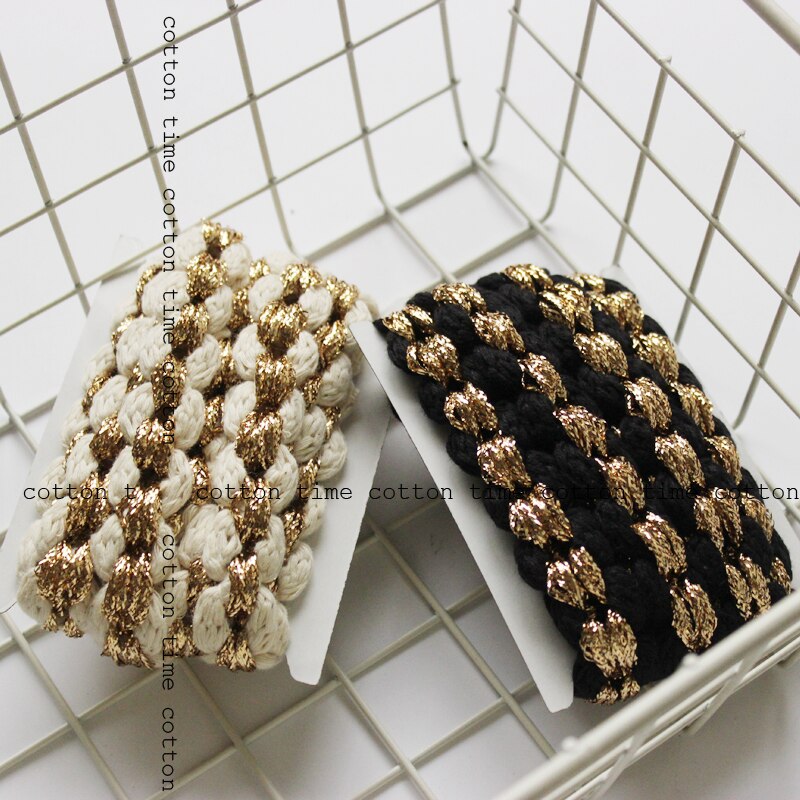 4yards/lot Golden Braid Rope 2cm wide Sewing Accessery Twisted Cords Cotton mixed braided rope 20mm width Craft Decor Ropes