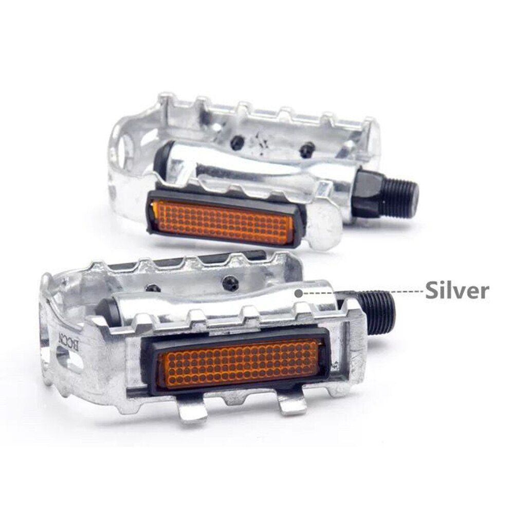 1Pair Ultralight Bike Bicycle Pedals Mountain Road Bike Part Pedal Cycling Aluminum Alloy Ultra-Light Hollow Flat CagePedals: silver