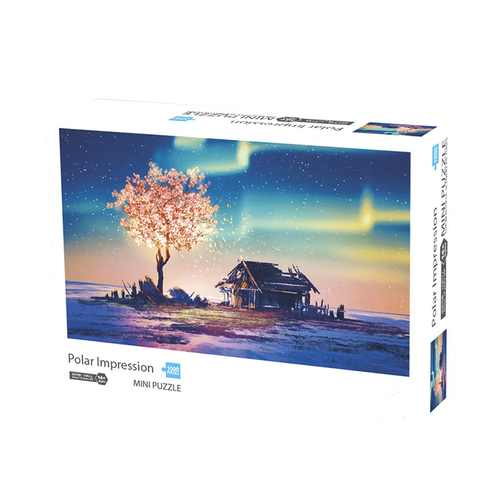 3D Papier Puzzel 1000 Stuks Houten Speelgoed Puzzels Voor Volwassenen Educatief Speelgoed Decoratie Stickers Sterrennacht #15