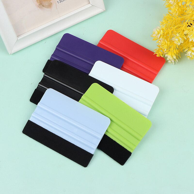 Film plastique souple pour carrosserie de voiture 10x7cm, outil de différentes couleurs, grattoir carré pour papier peint publicitaire, outils de teinte de fenêtre