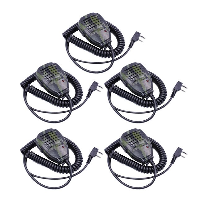 Radio Handheld Micro Speaker Microphone for Walkie Talkie BF-UV5R Portable Ham Two Way Radio Pofung Baofeng UV-5R BF-888S (Camo)