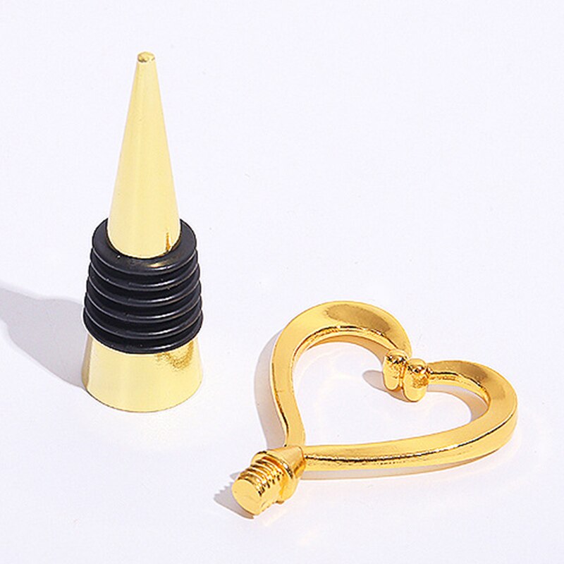Reusable Wine Bottle Stopper Heart Shaped Stainless Steel Wine Stoppers Wine Stopper Gadget